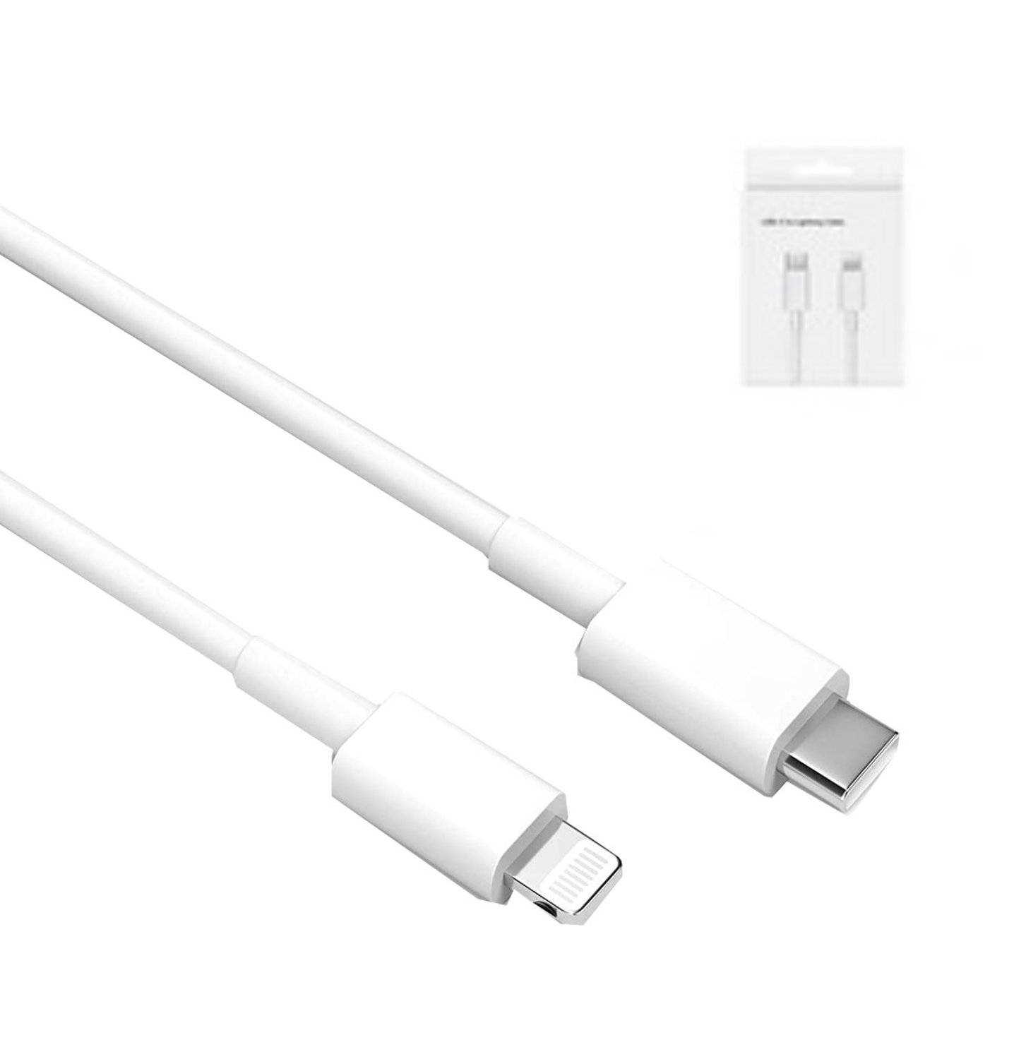 Cable De Carga Ecomlab Usb-Lightning Color Blanco Compatible Con Iphone