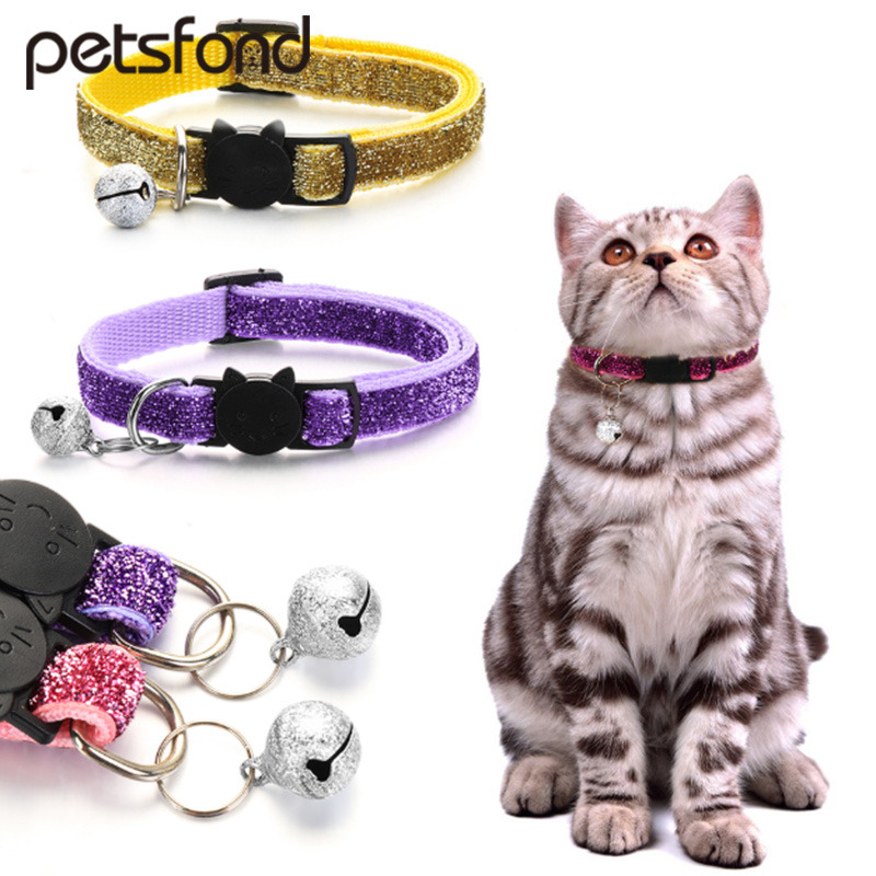 Collar Para Gato Con Broche de Seguridad Collares de Gatos con Cascabel