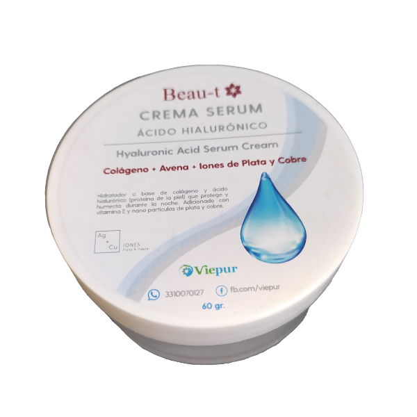 Crema Serum Acido Hialuronico + Iones De Plata Y Cobre