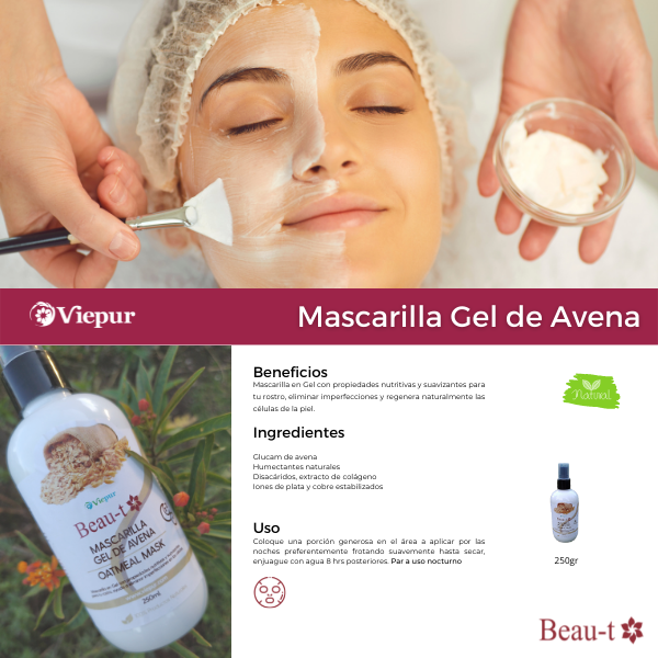 Mascarilla De Gel De Avena Pack Con 2 Unidades - 250gr C/u
