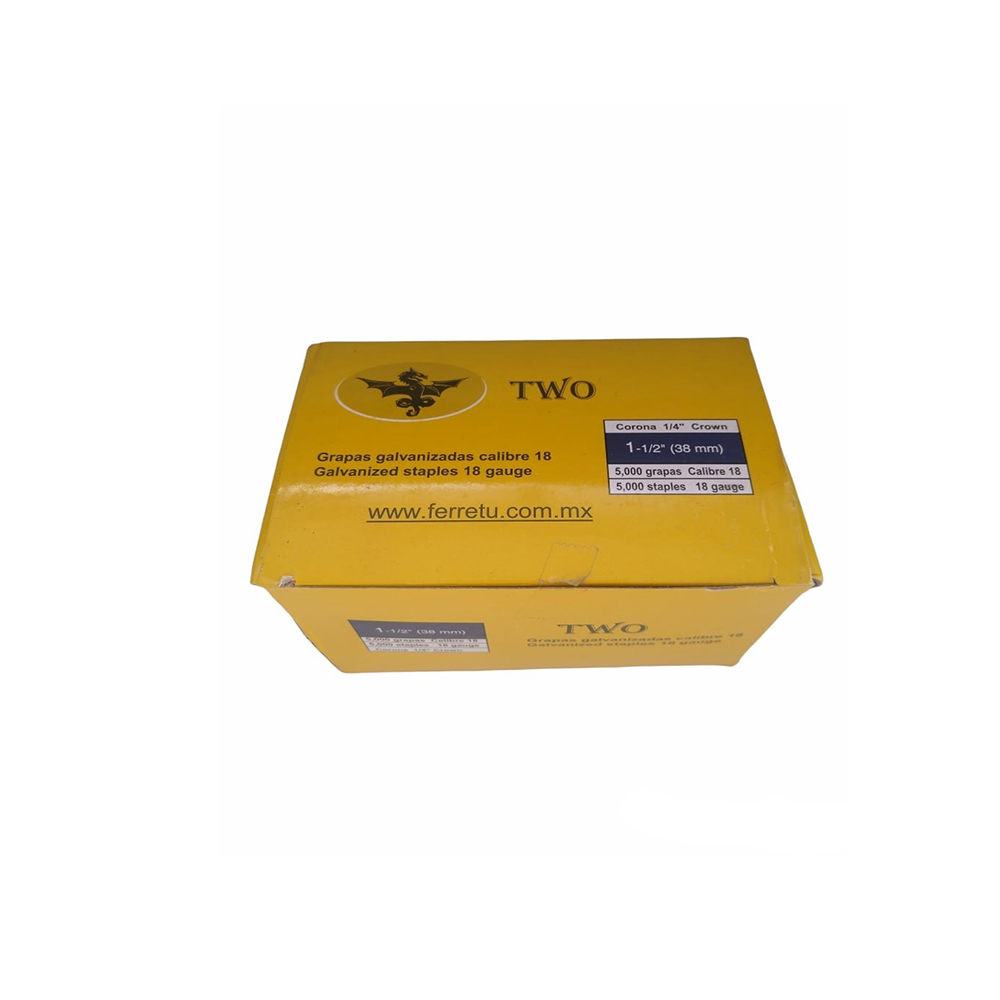 Grapa Neumática 1 1/2" Calibre 18 Corona 1/4" 