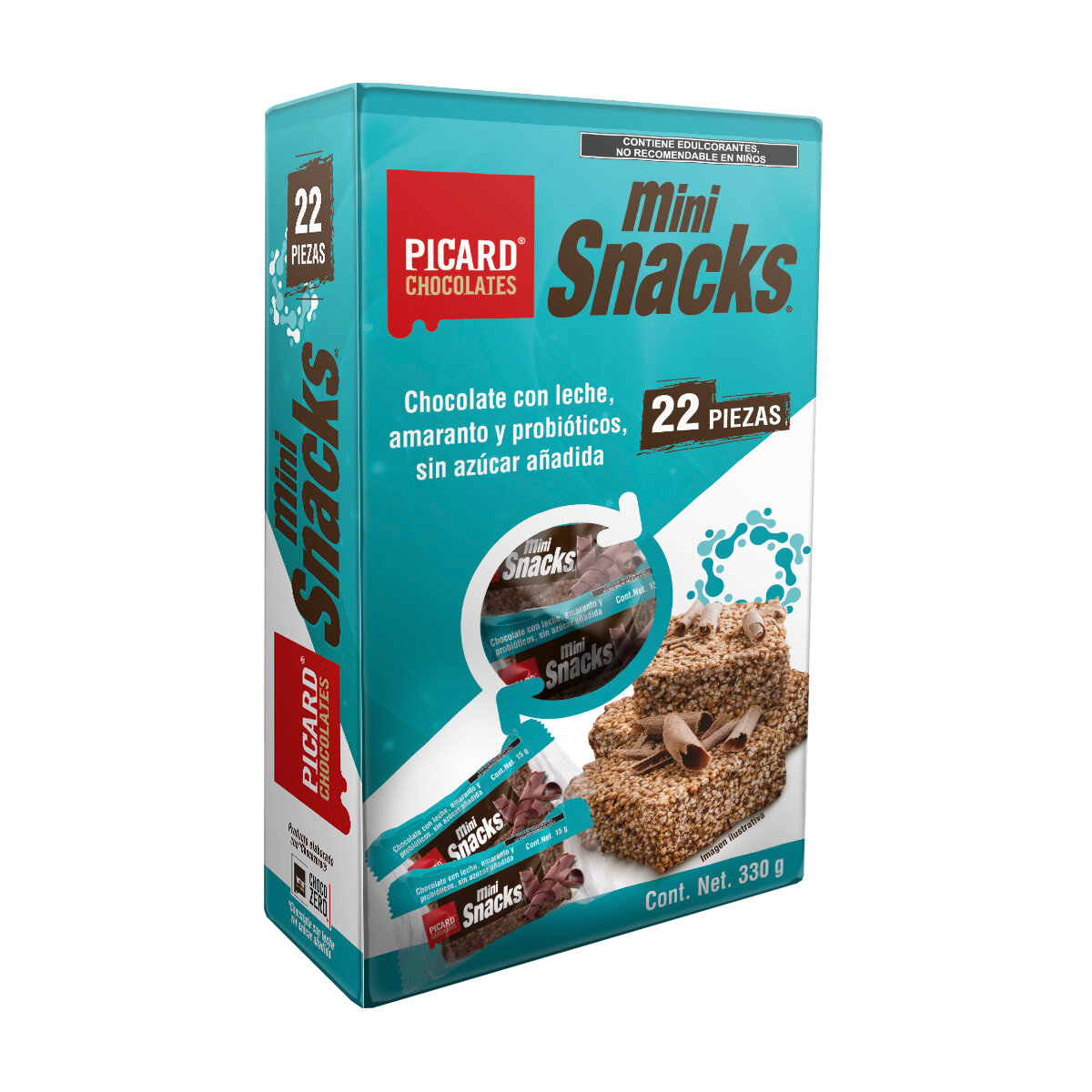 Mini Snacks Amaranto Chocolate Sin Azúcar 330g Picard 22pz