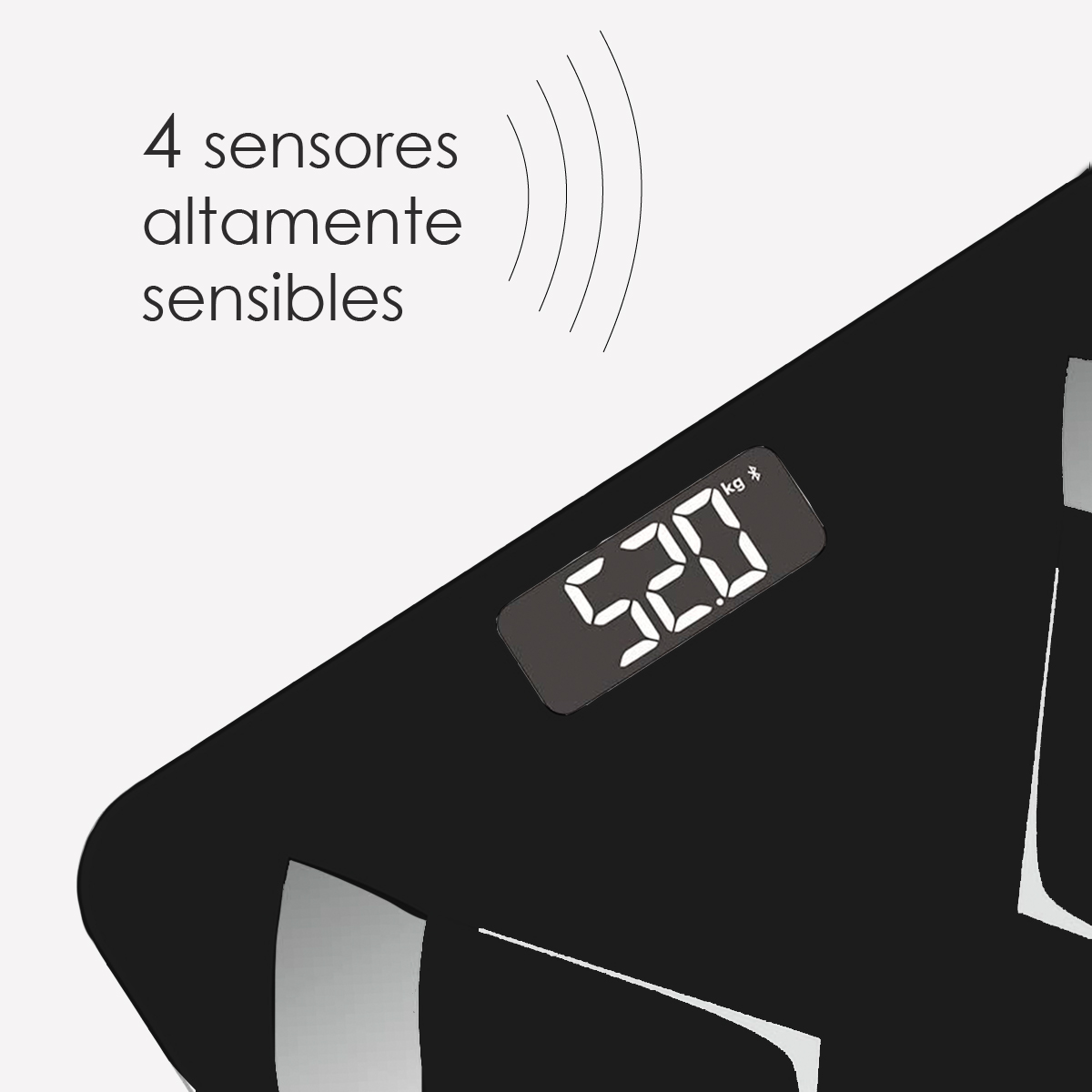 Báscula inteligente con analizador de grasa corporal bluetooth