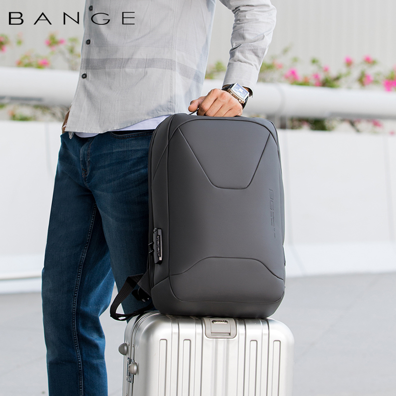 Mochila de Negocios BANGE. Puerto Micro USB, sistema antirrobo programable, bloque TSA. Para portátil de 16 y accesorios. Modelo BG-22188