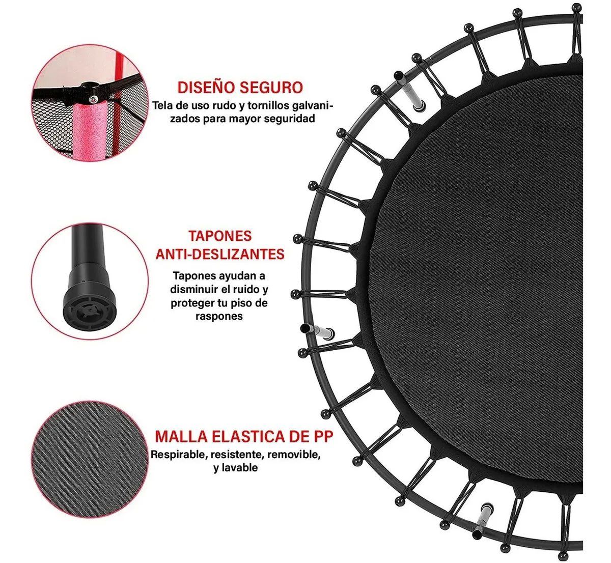 Trampolin 55 Pulgadas Infantil Rojo