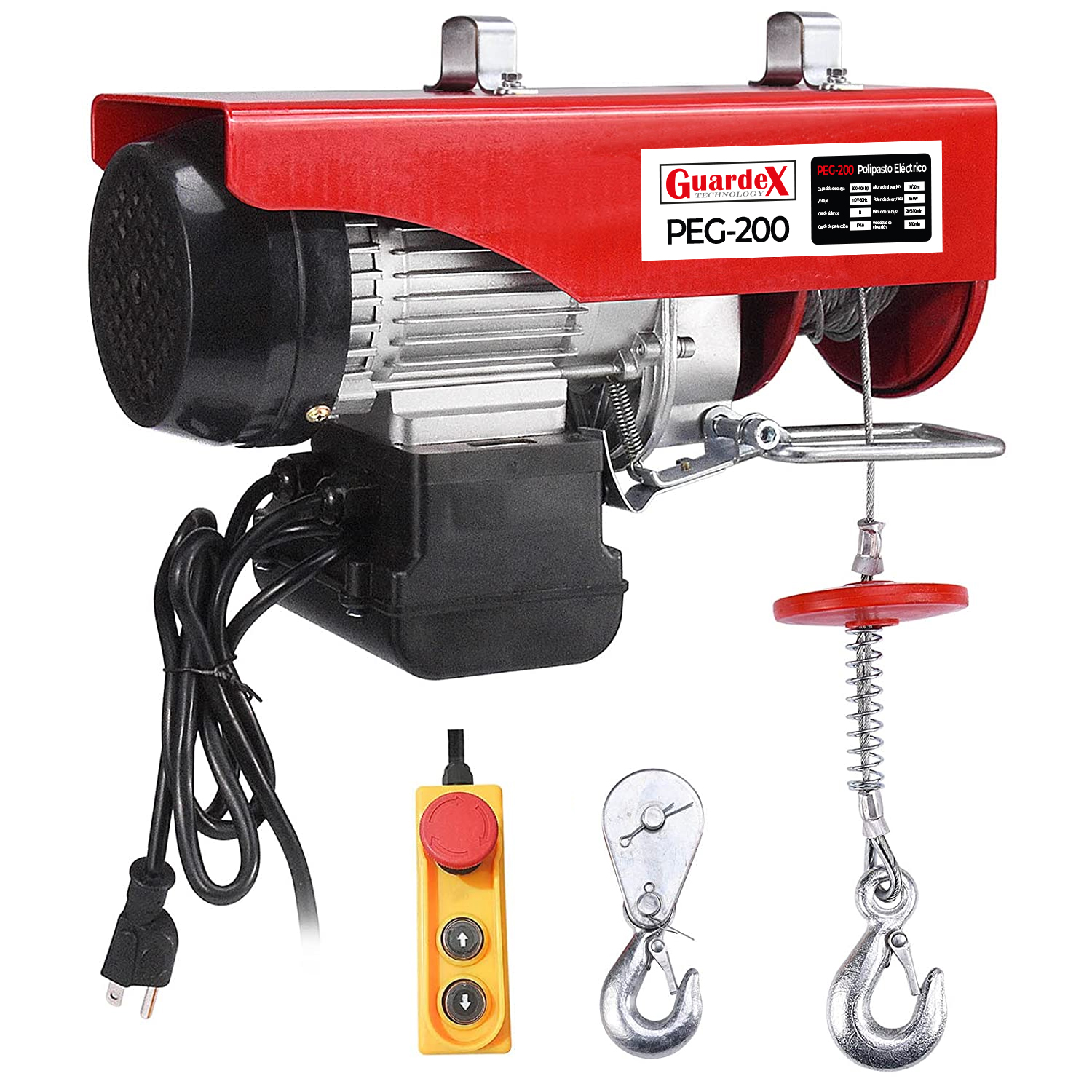 Polipasto Eléctrico de Cadena Mini Grua Polea Carga de 400kg
