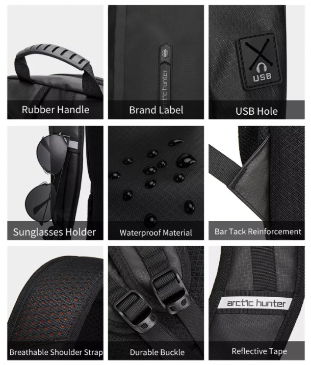  Mochila Artic Hunter. Diferentes colores. Gran espacio laptop y accesorios. Modelo AH-B00386