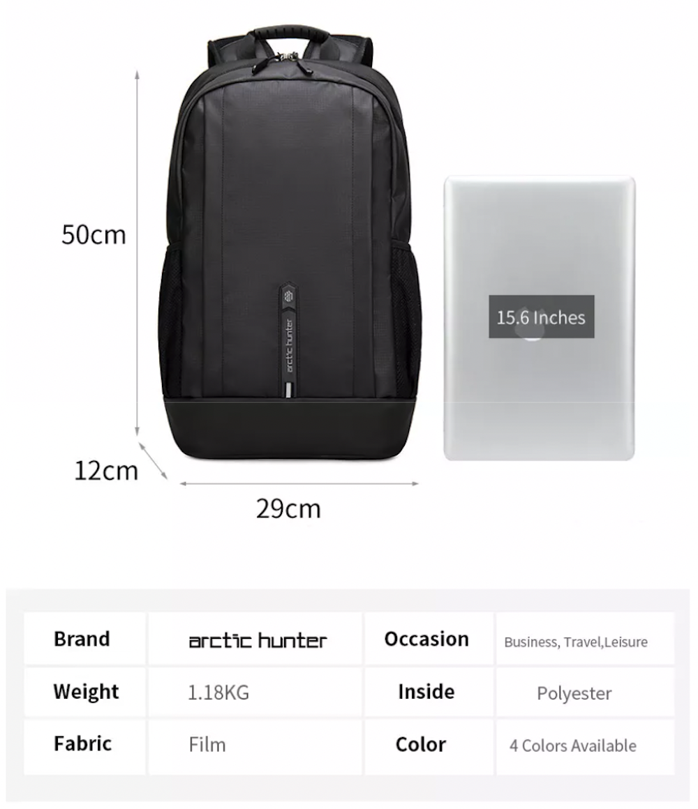  Mochila Artic Hunter. Diferentes colores. Gran espacio laptop y accesorios. Modelo AH-B00386