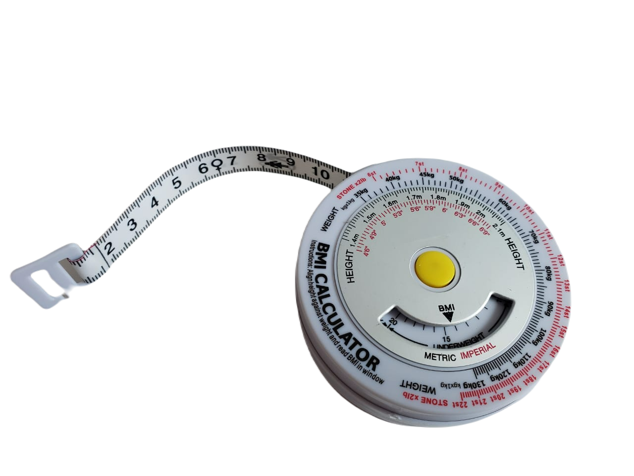 Cinta métrica corporal, con indice de masa R18, Hergom.