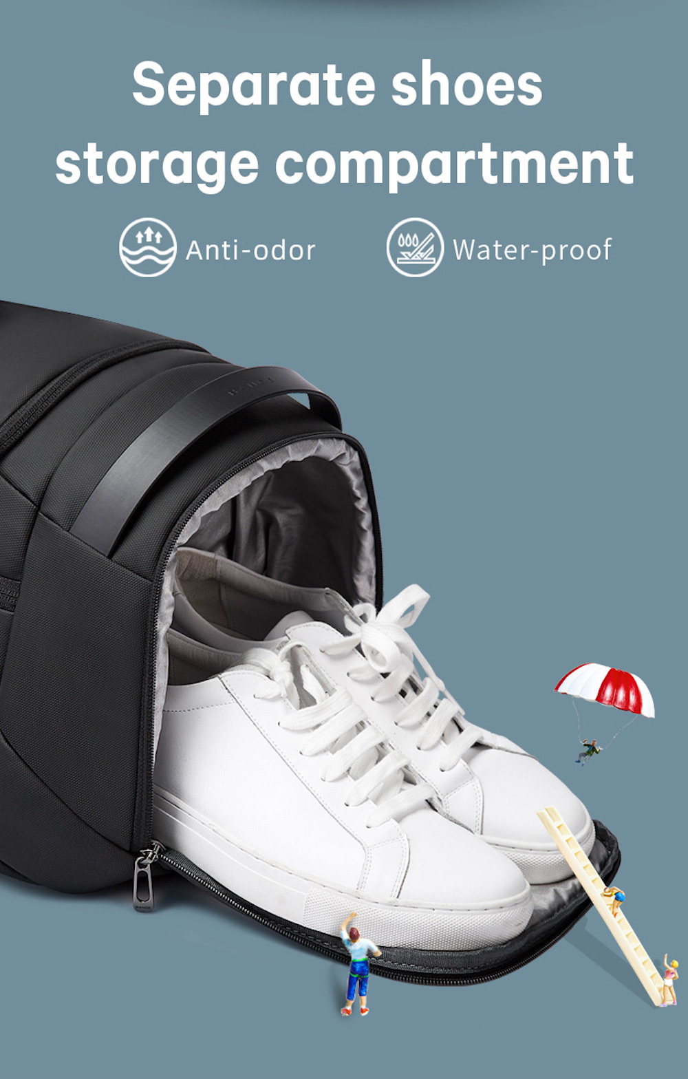 Maleta BANGE para Viaje, Gimnasio. Material repelente al agua, suficiente espacio para ropa, zapatos. Modelo BG-2378