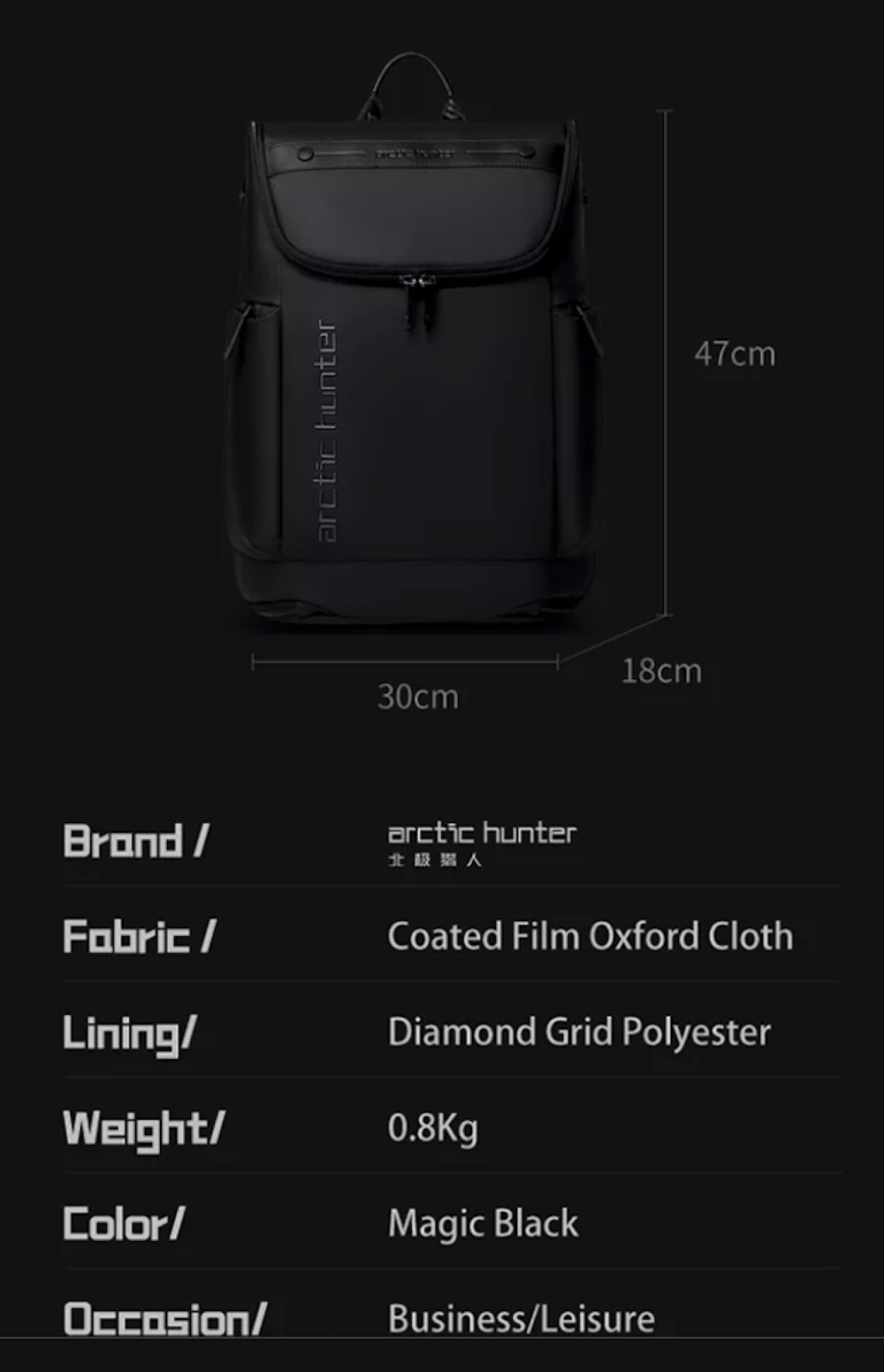 Mochila Artic Hunter. Gran espacio laptop y accesorios. Modelo AH-B00465