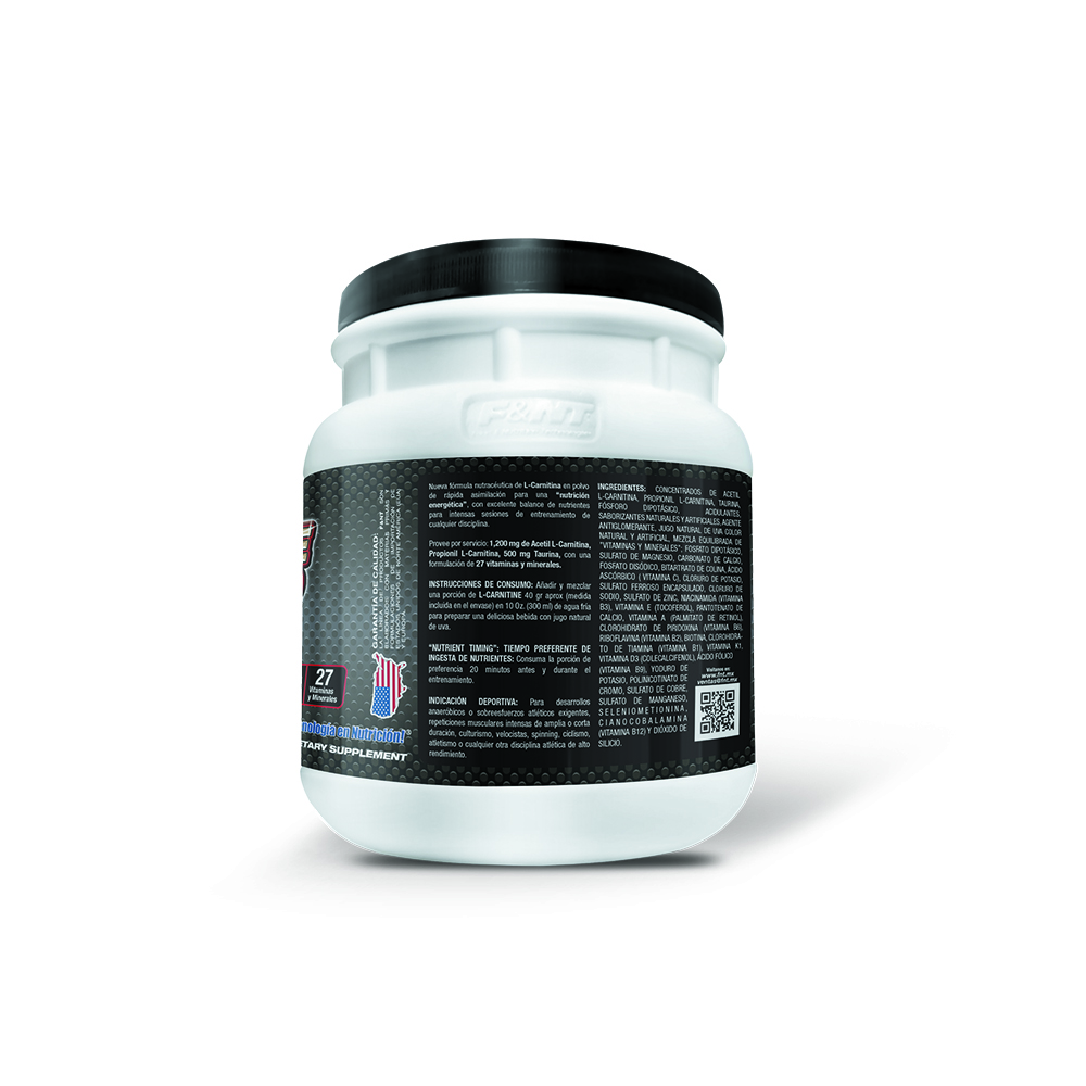 L-carnitina 1,000 Gr: 1,200 Mg L Carnitina En Polvo Sabor Uva F&nt