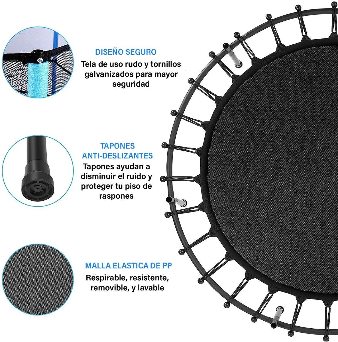 Trampolin 55 Pulgadas Infantil Azul
