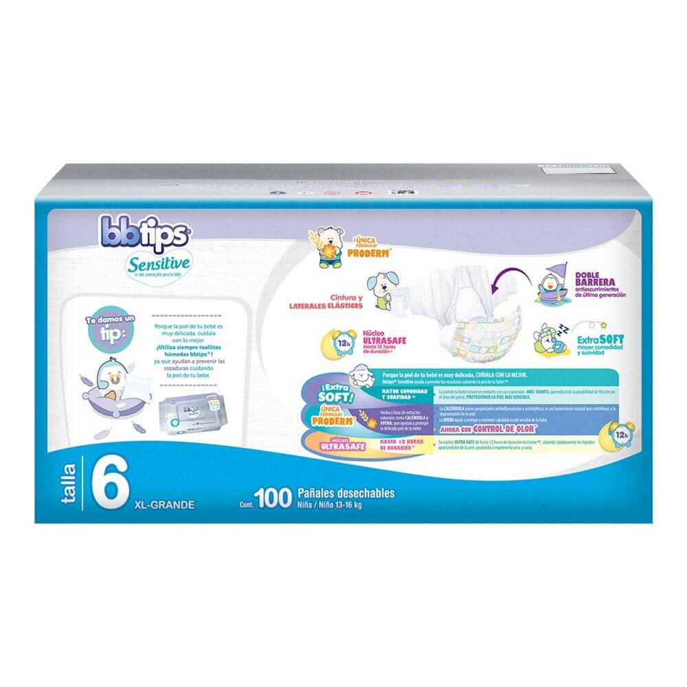 Pañales Etapa 6 BB Tips 100 pzas
