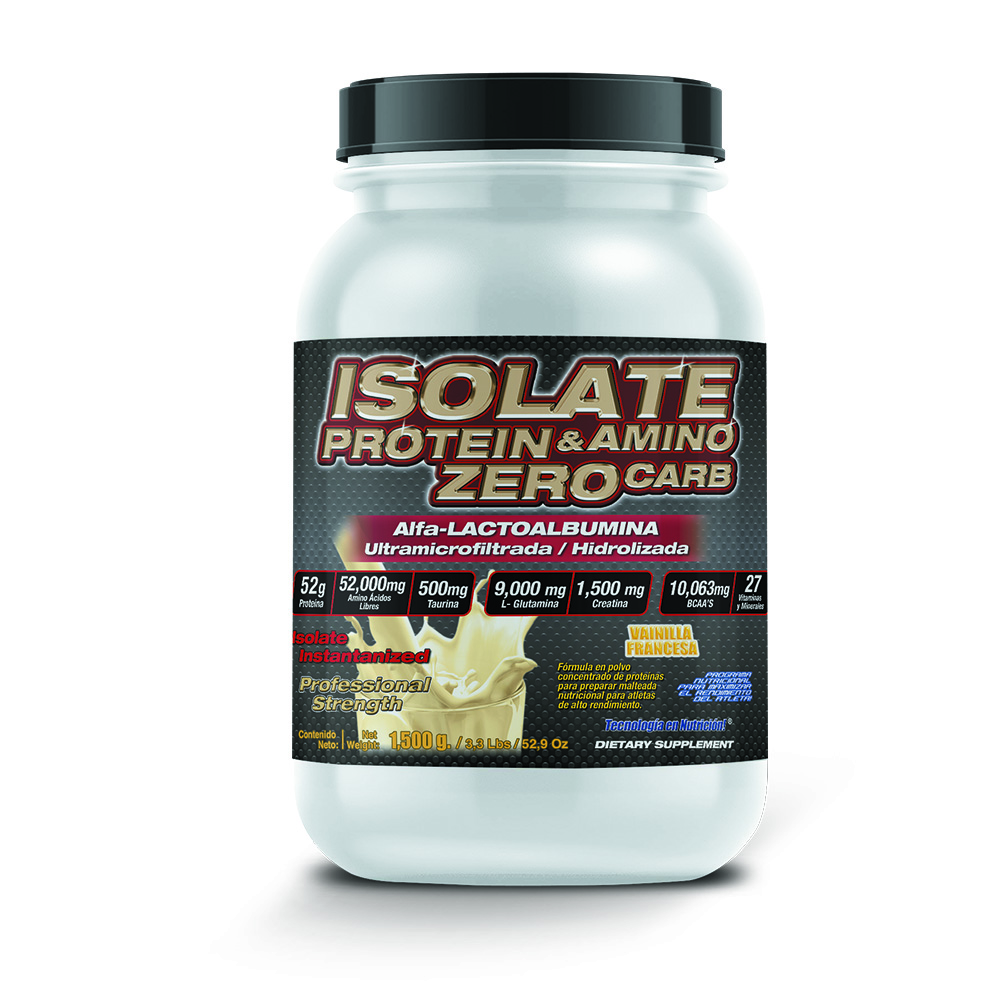 Isolate Protein & Amino Zero Carb 1,500 Gr Sabor Vainilla francesa F&nt