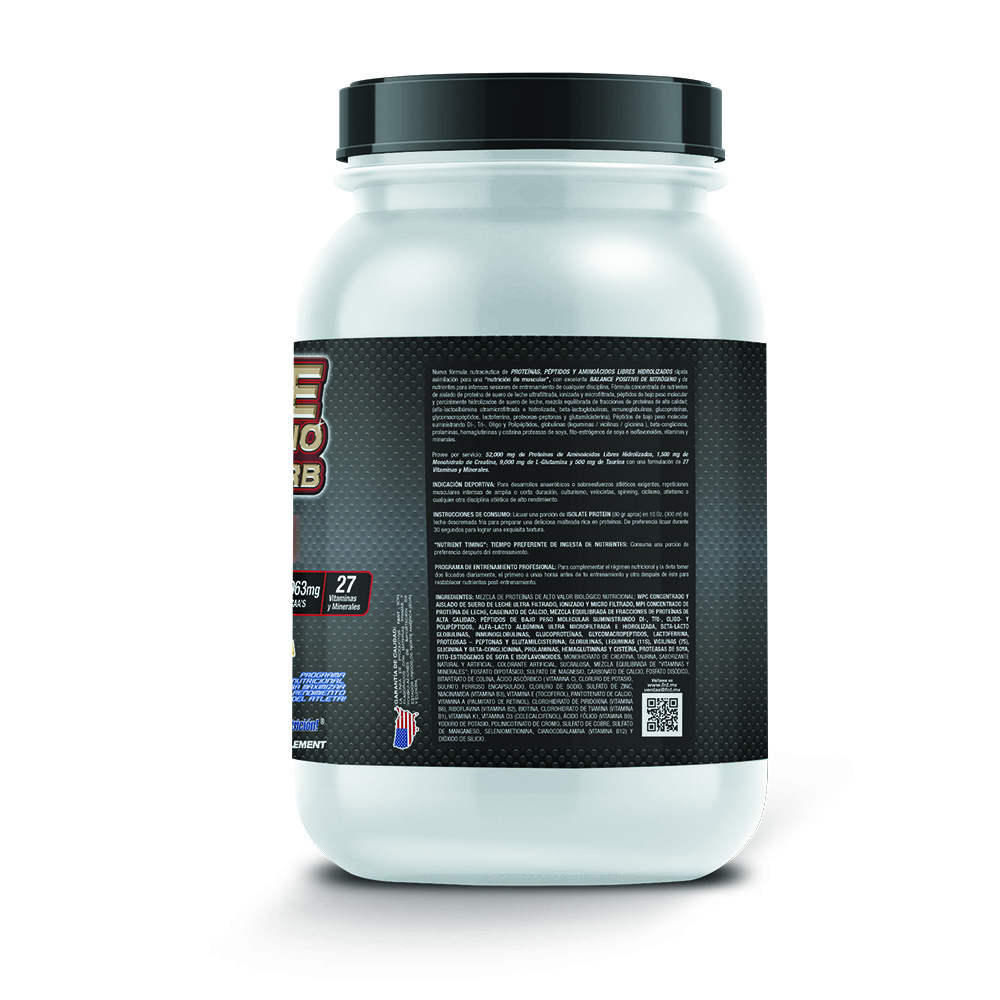 Isolate Protein & Amino Zero Carb 1,500 Gr Sabor Vainilla francesa F&nt