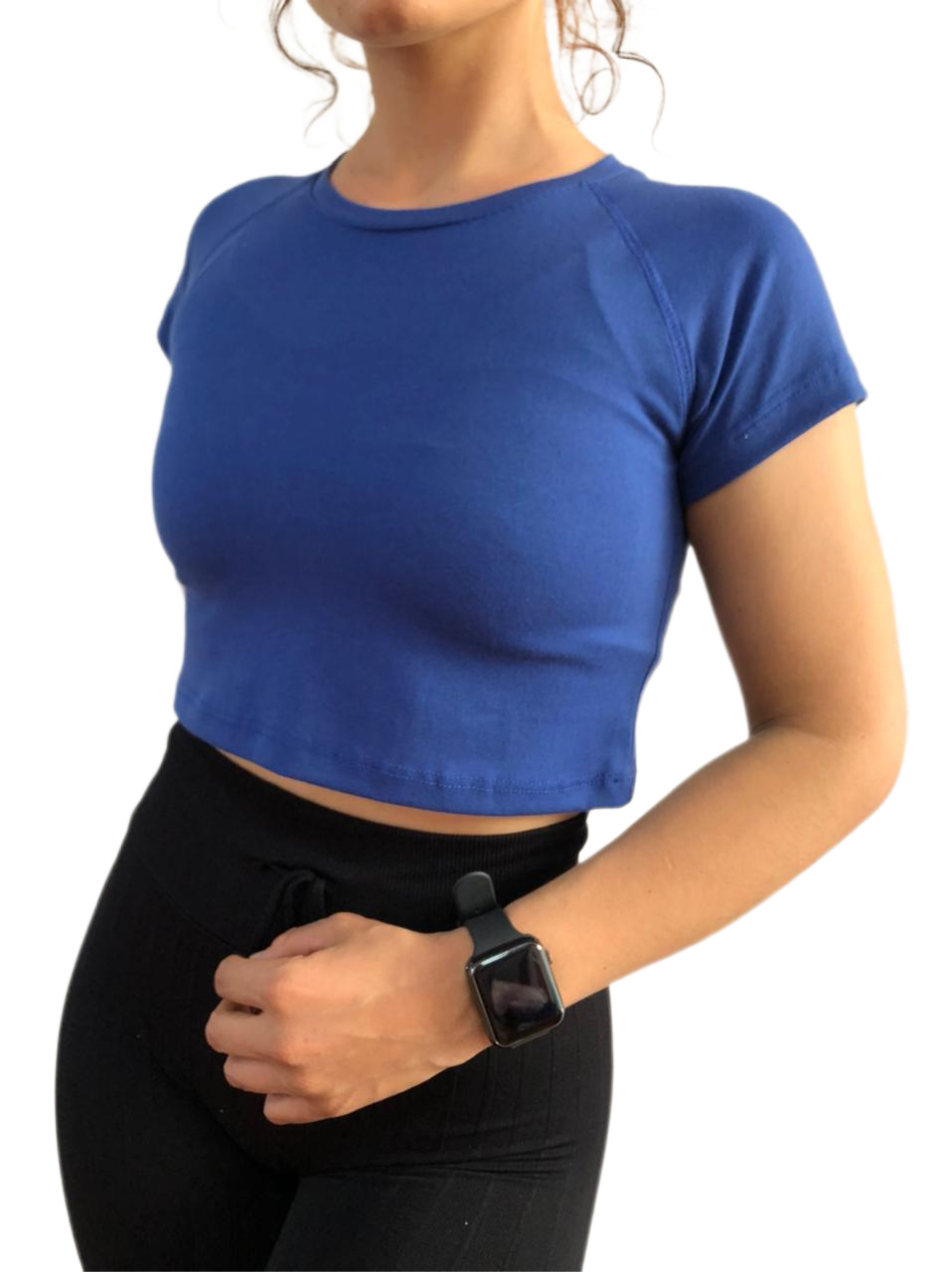 Playera Básica Deportiva Dama Gym Fitness Croptop Algodón