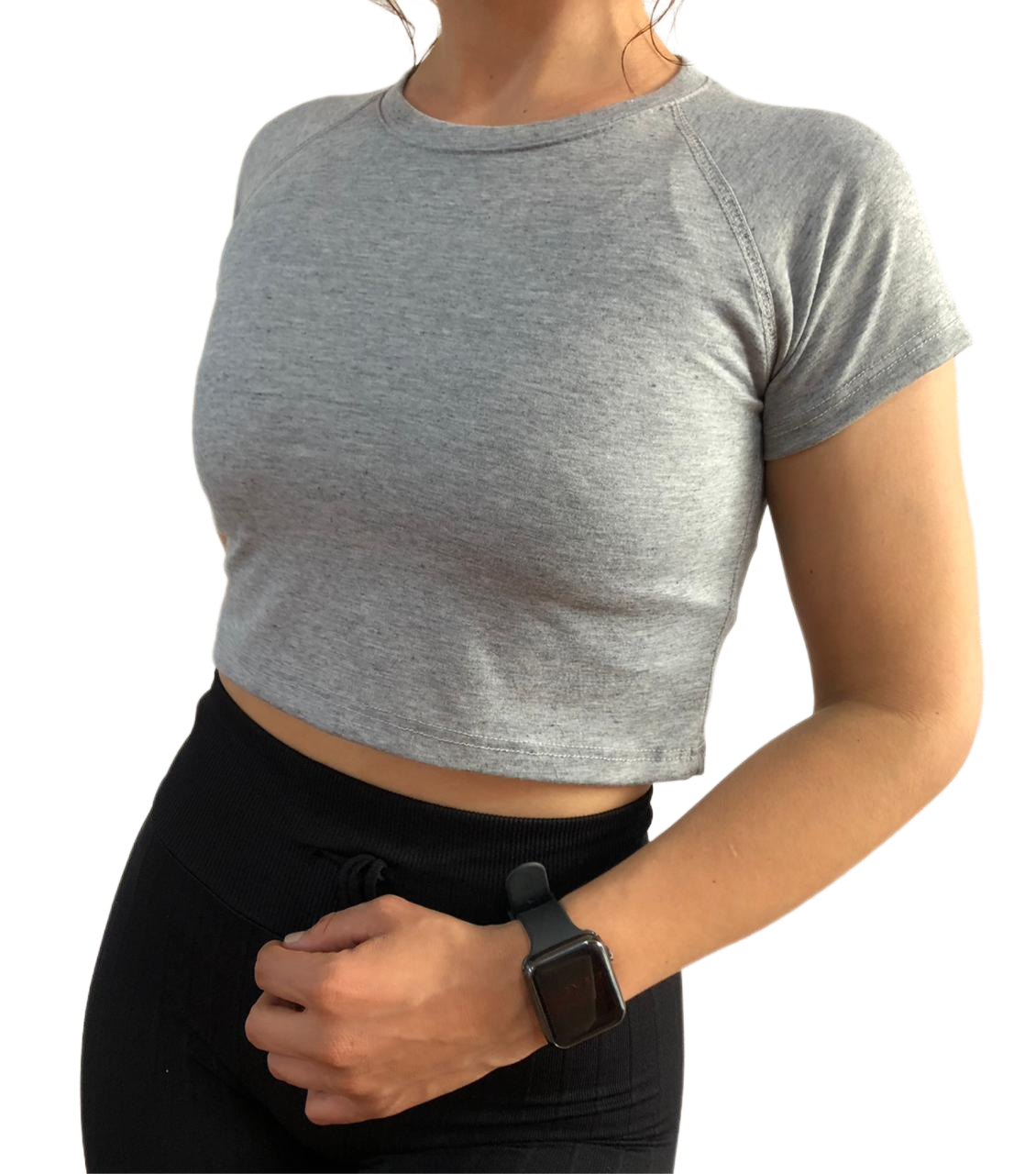 Playera Básica Deportiva Dama Gym Fitness Croptop Algodón