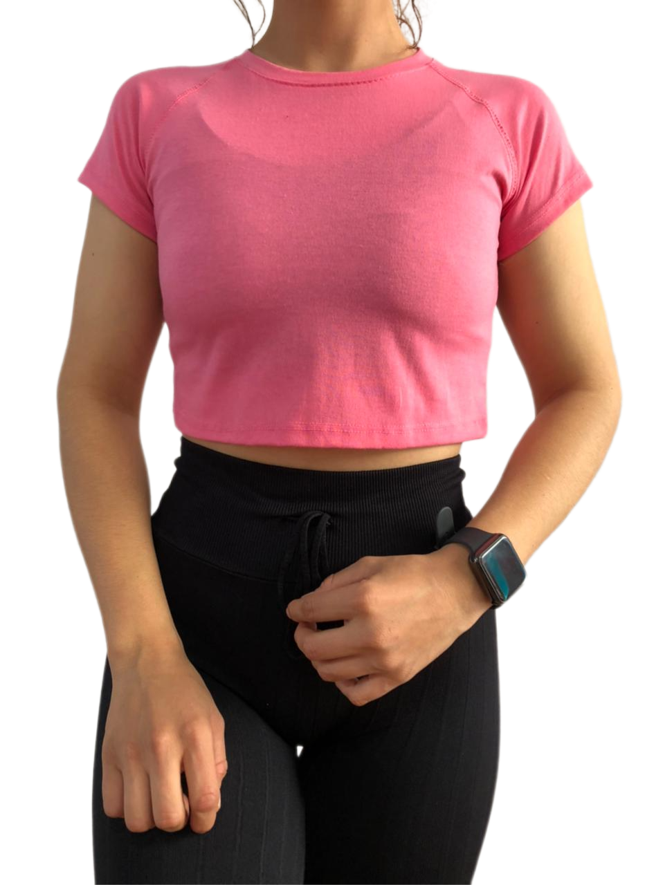 Playera Básica Deportiva Dama Gym Fitness Croptop Algodón