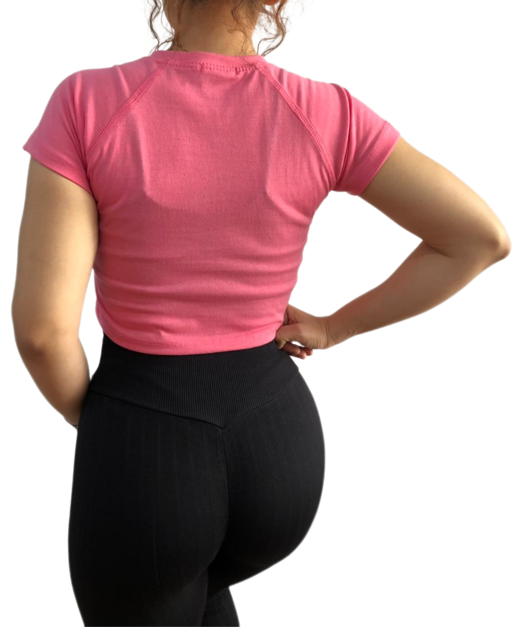Playera Básica Deportiva Dama Gym Fitness Croptop Algodón