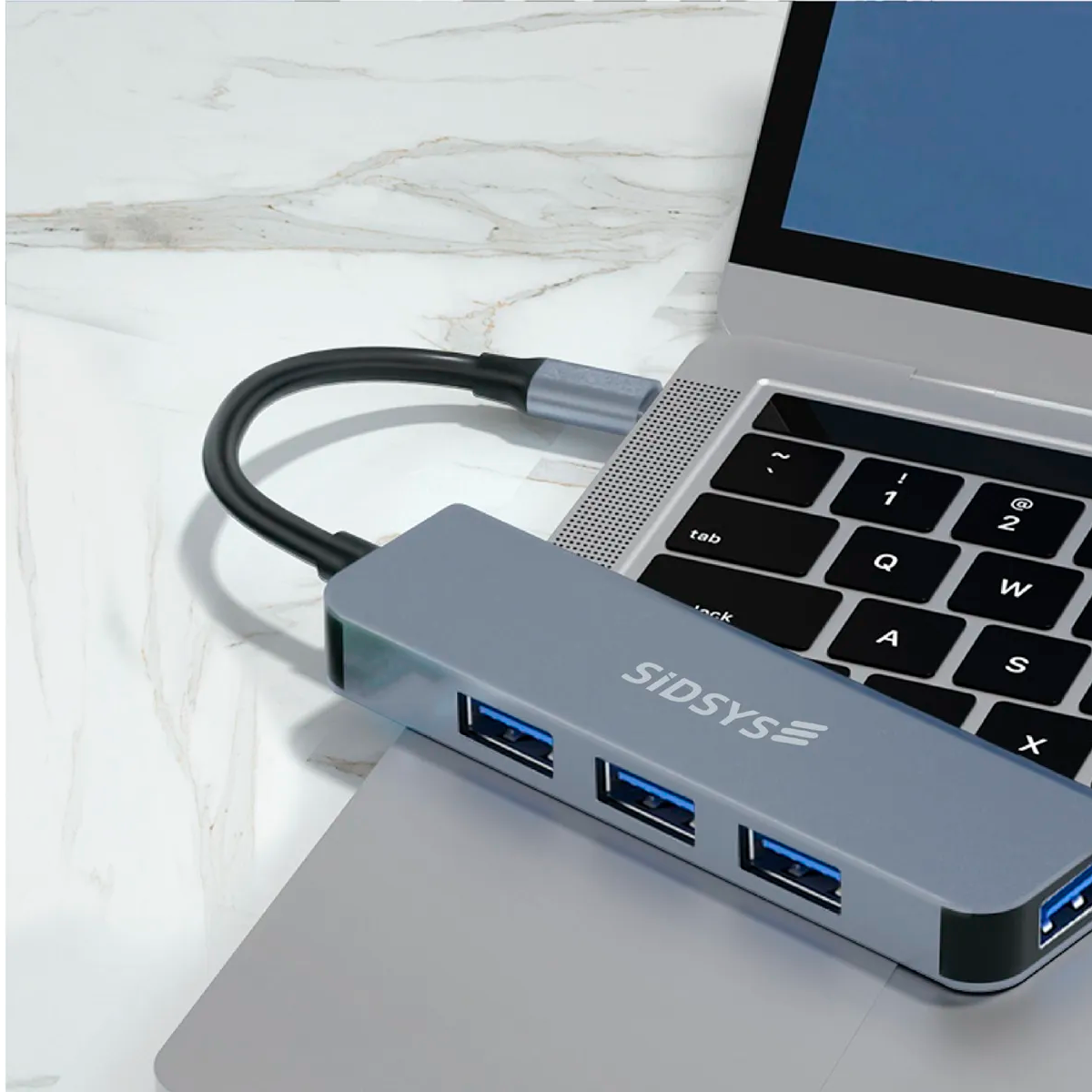 Puertos Hub Usb Adaptador Portatil Para Laptop Usb 3.0 Tipo C 5gbps 4  Puertos USB