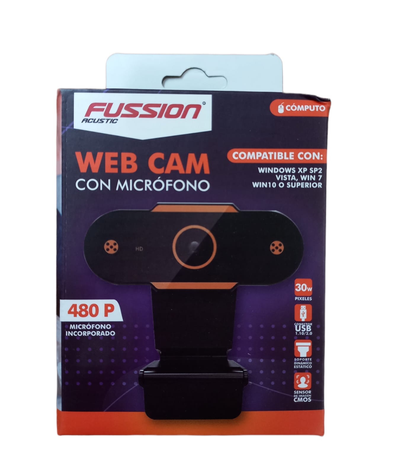 Cámara Webcam Fussion CAM-06 With Microphone 480P END1