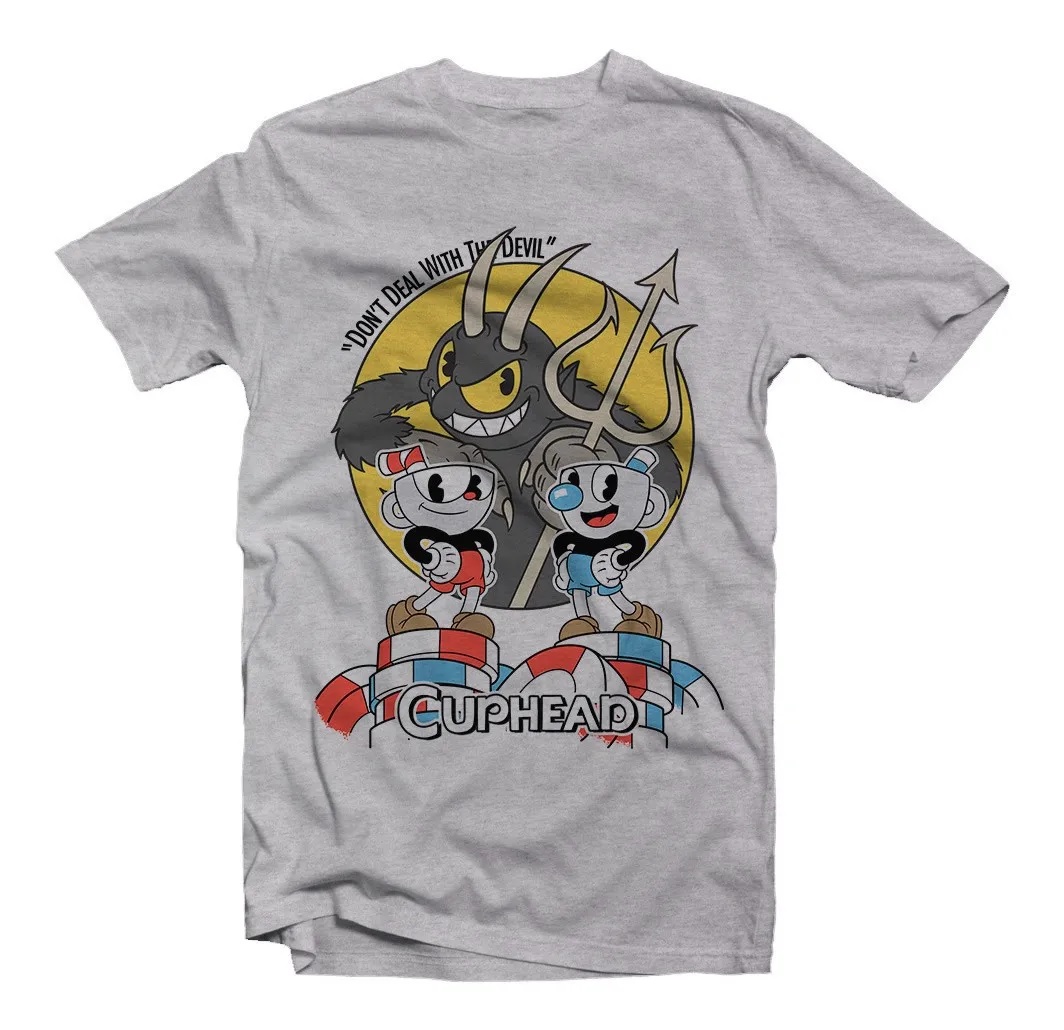 Playera Cuphead Cup Head Mugman Cuarta horizontal