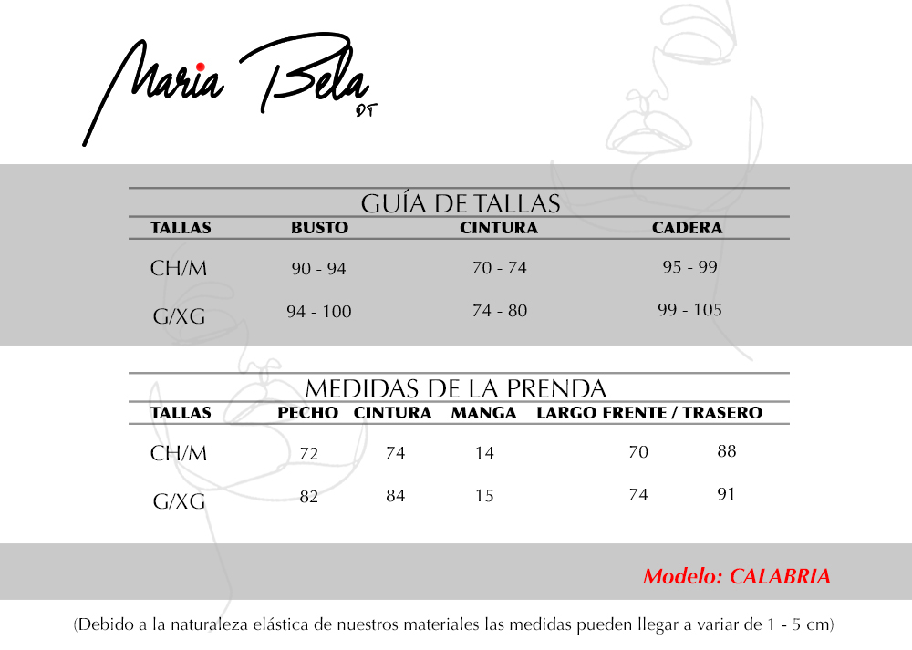 Vestido Corto Casual Maria Bela Modelo Calabria