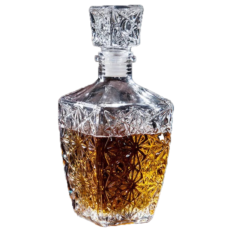 LICORERA DE CRISTAL CON TAPA DE LUJO 1 LITRO