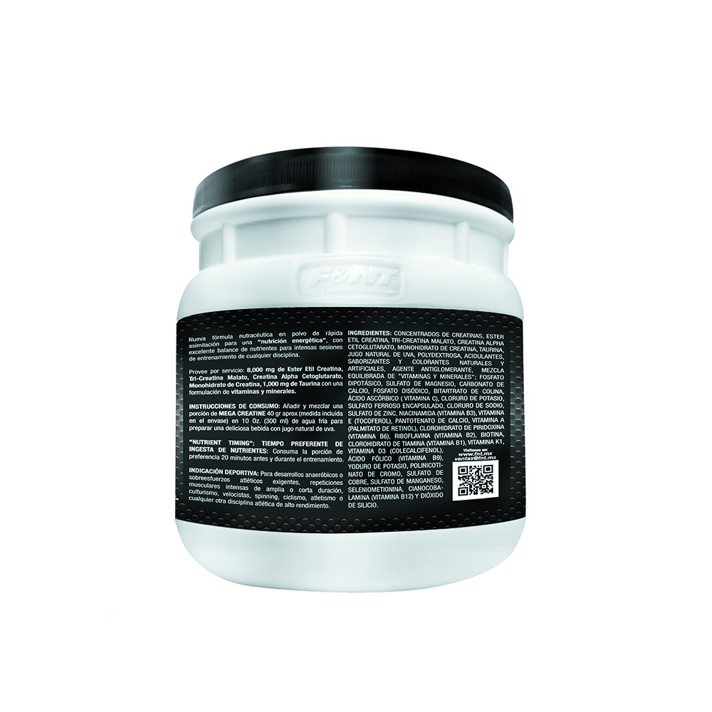 Mega Creatine 1,000 Gr: Creatina Sabor Uva Fnt 1kg