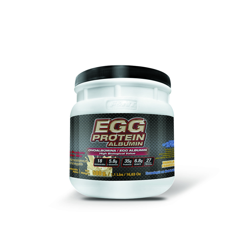 Egg Protein 500 Gr : Ovoalbúmina Clara De Huevo Sabor Vainilla francesa F&nt