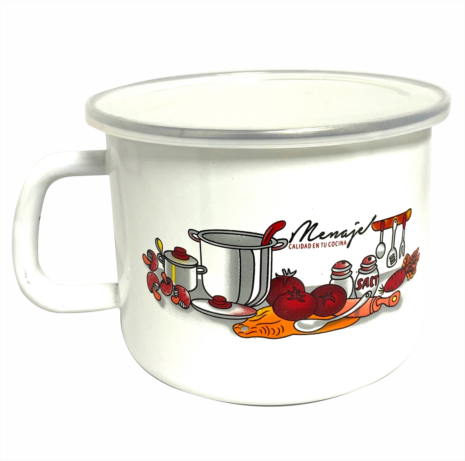 Batería De Cocina 10 Piezas Acero Porcelanizado