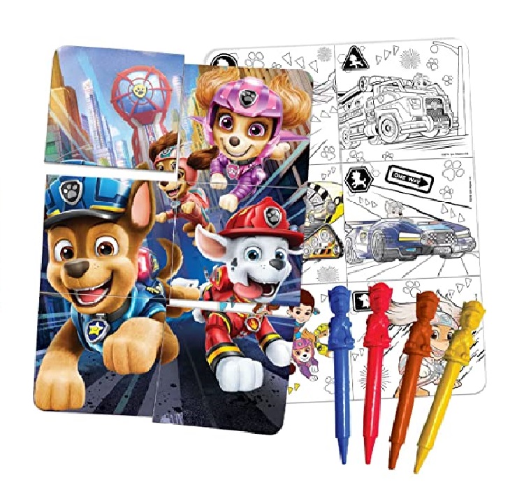 Educando: Tablero Doble Vista con Cayones Paw Patrol -Edicion especial, Crayones especiales- Novelty