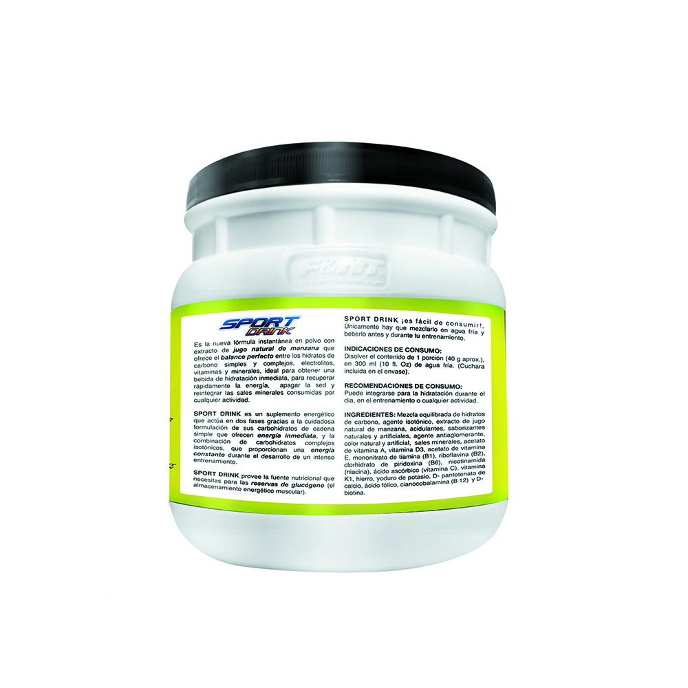 Sport Drink 1,100 Gr: Electrolitos Energía Hidratos Sabor Manzana F&nt