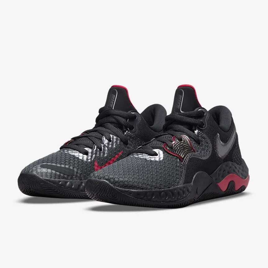 Tenis Nike Renew Elevate 2 Negro Rojo de Caballero Original