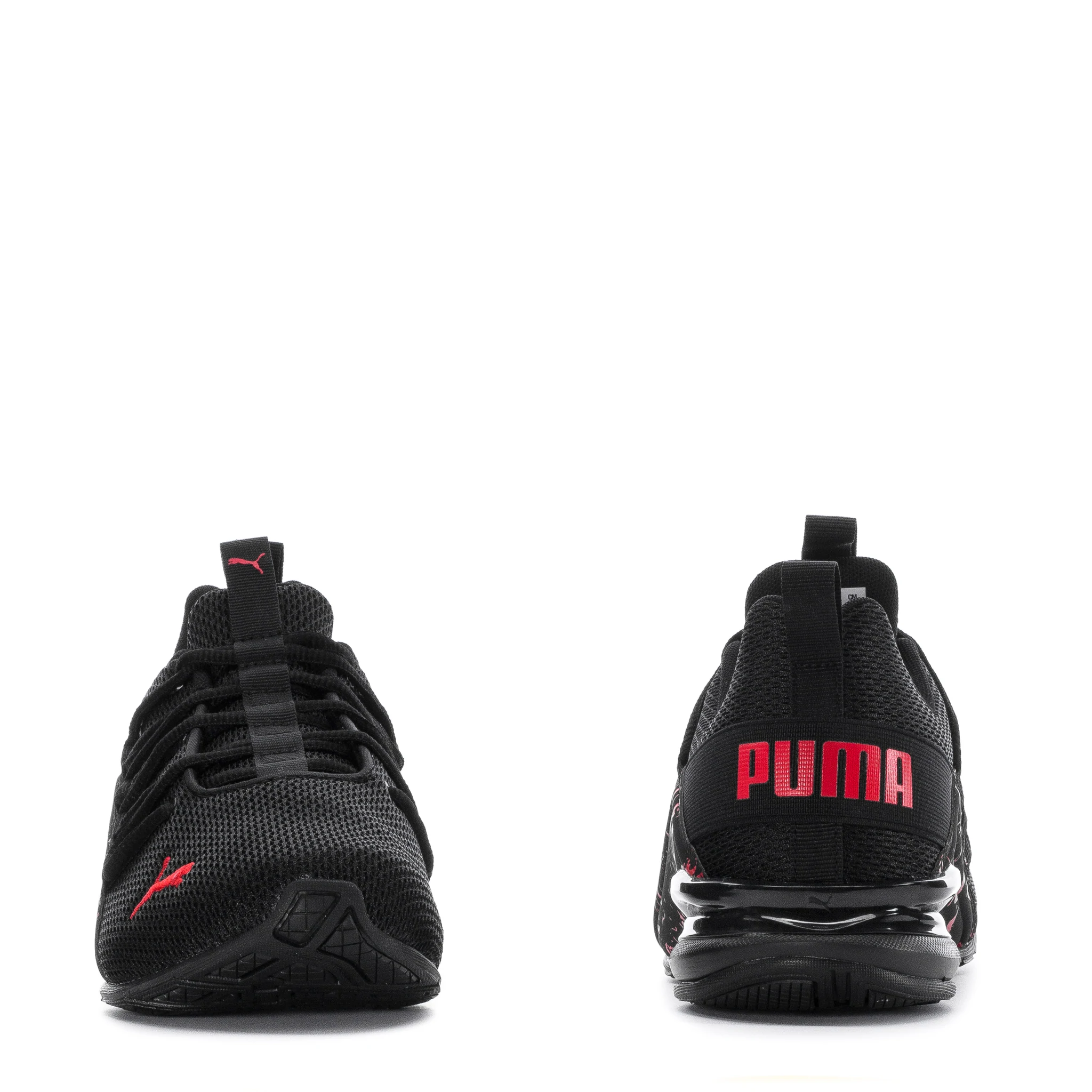 Tenis Puma Axelion City Escape Negro Rojo de Niños