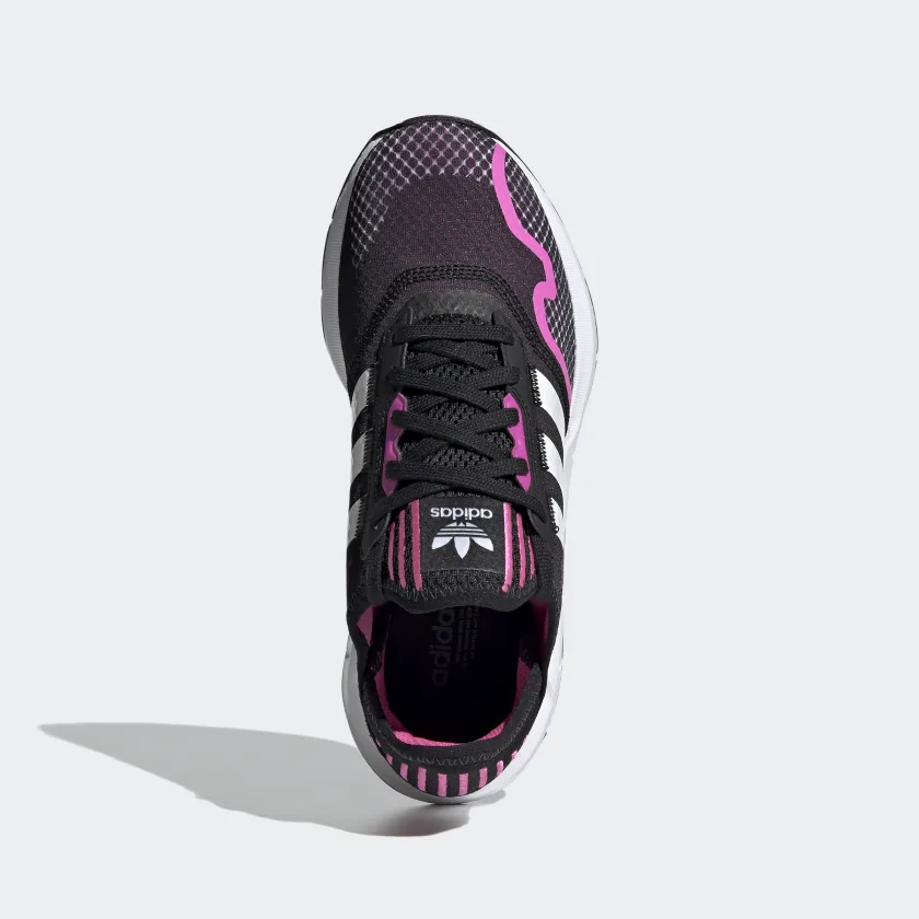 Tenis Adidas Swift Run Negro Rosa de Dama Original