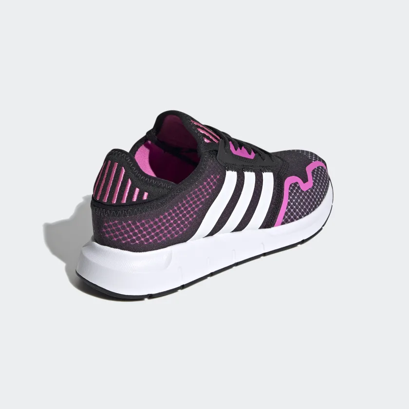 Tenis Adidas Swift Run Negro Rosa de Dama Original
