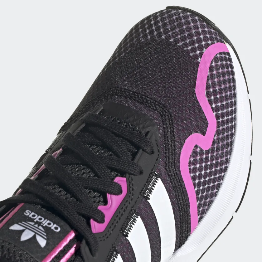 Tenis Adidas Swift Run Negro Rosa de Dama Original