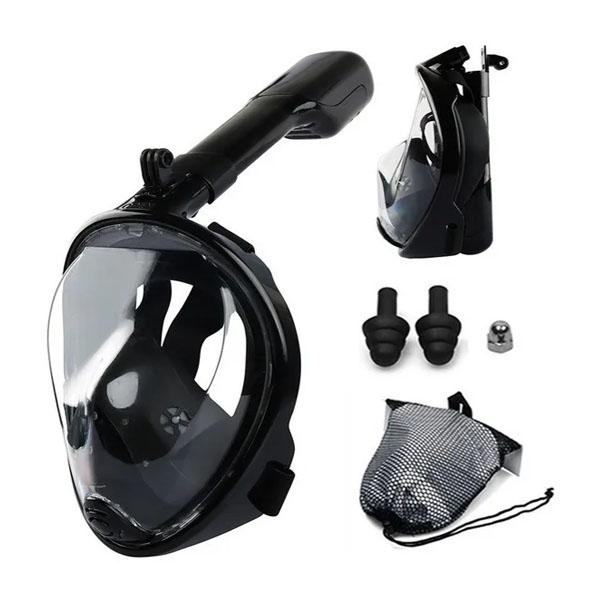Mascara Snorkel Ninja Visores Buceo Negro.