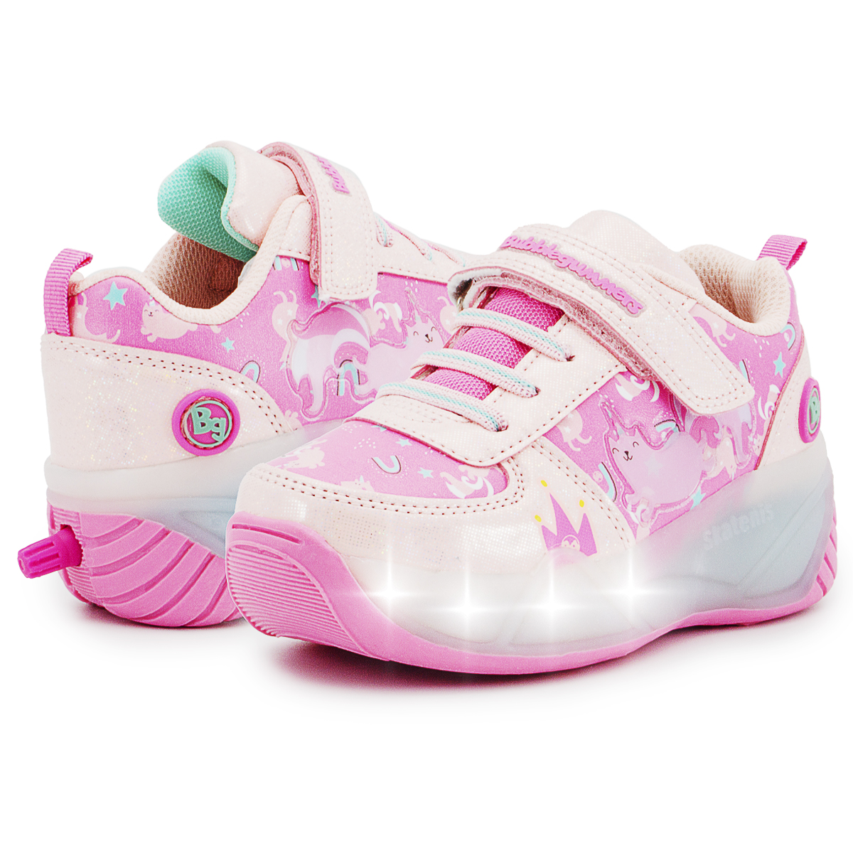 Bubble Gummers Tenis Patin Luces Niña Unicornio Osaka 17-23