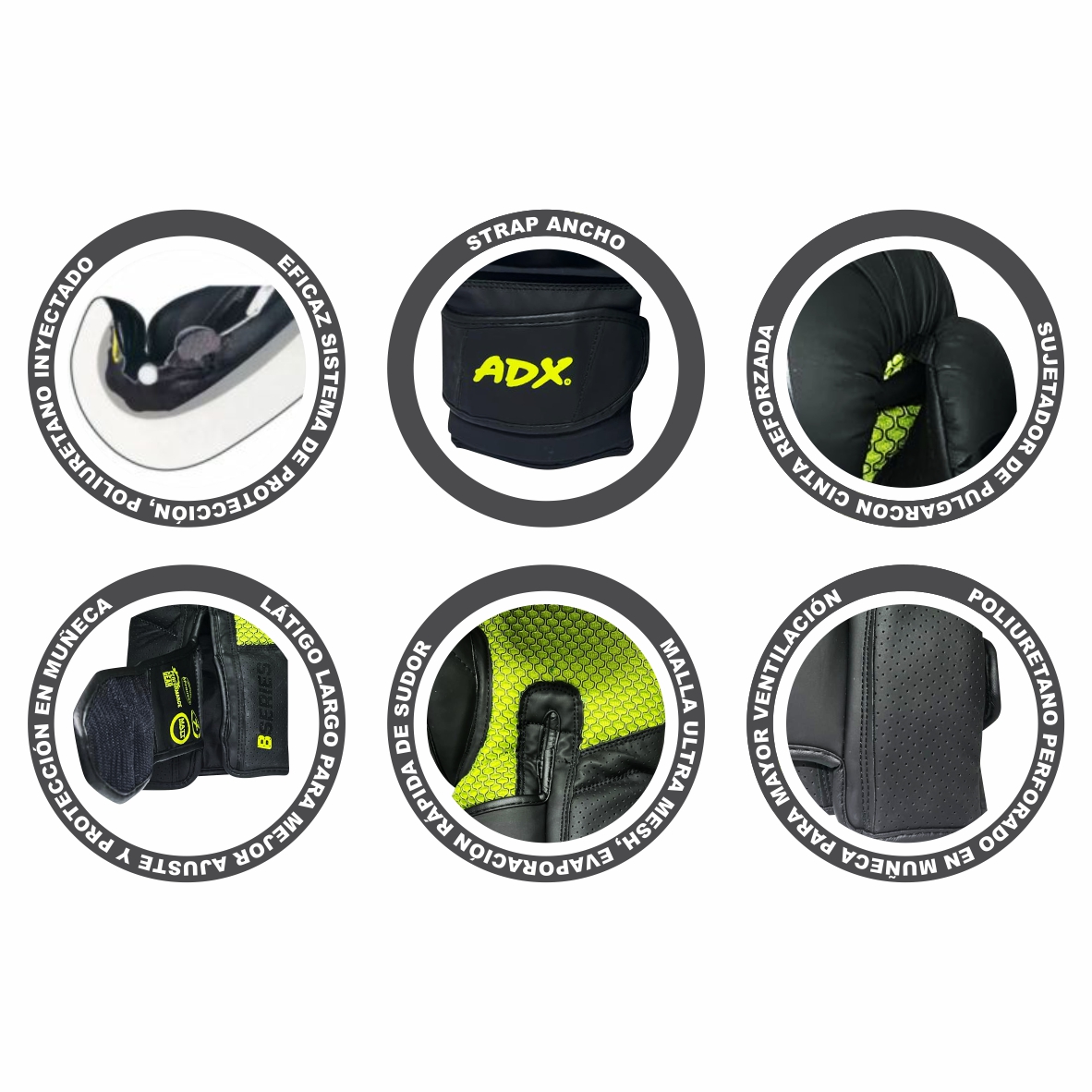 Par Guante Box Adx Mod Thunder Pu Ultra Mesh C/desodorizante