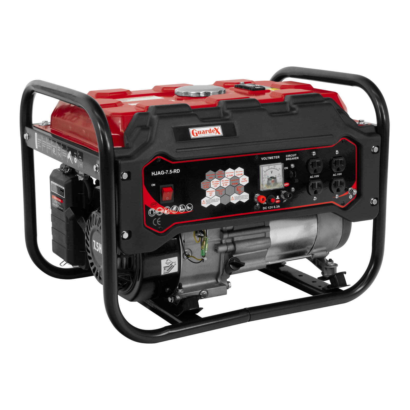 Generador Electrico a Gasolina Planta Luz Movil 7.5HP 3000W