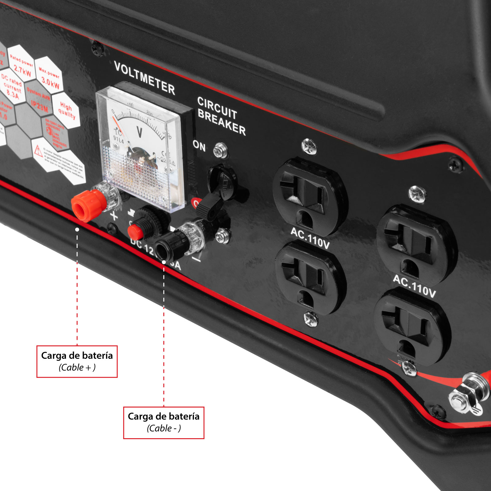 Generador Electrico a Gasolina Planta Luz Movil 7.5HP 3000W
