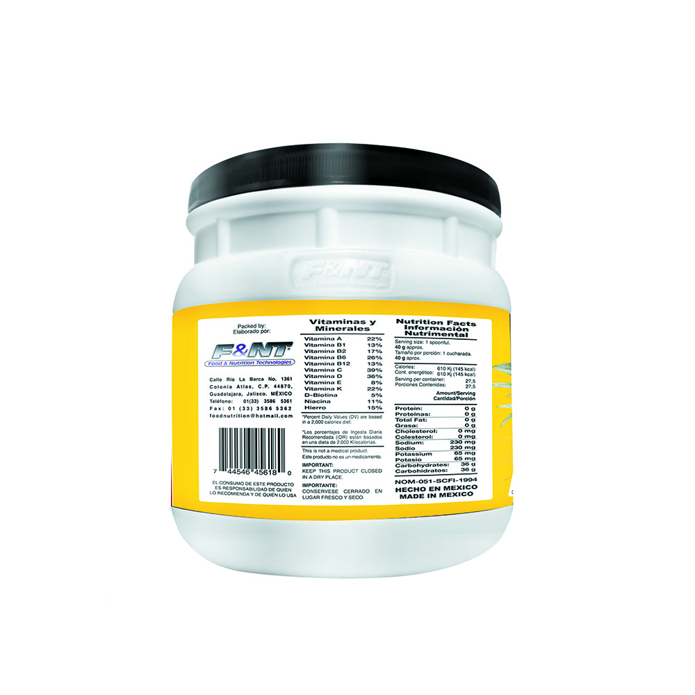 Sport Drink 1,100 Gr: Electrolitos Energía Hidratos Sabor Piña F&nt