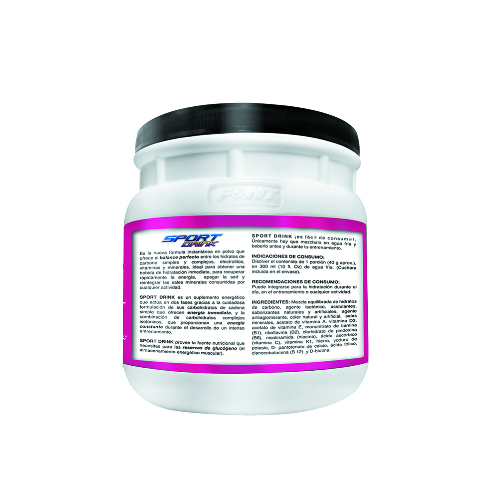 Sport Drink 1,100 Gr: Electrolitos Energía Hidratos Sabor Fresa F&nt