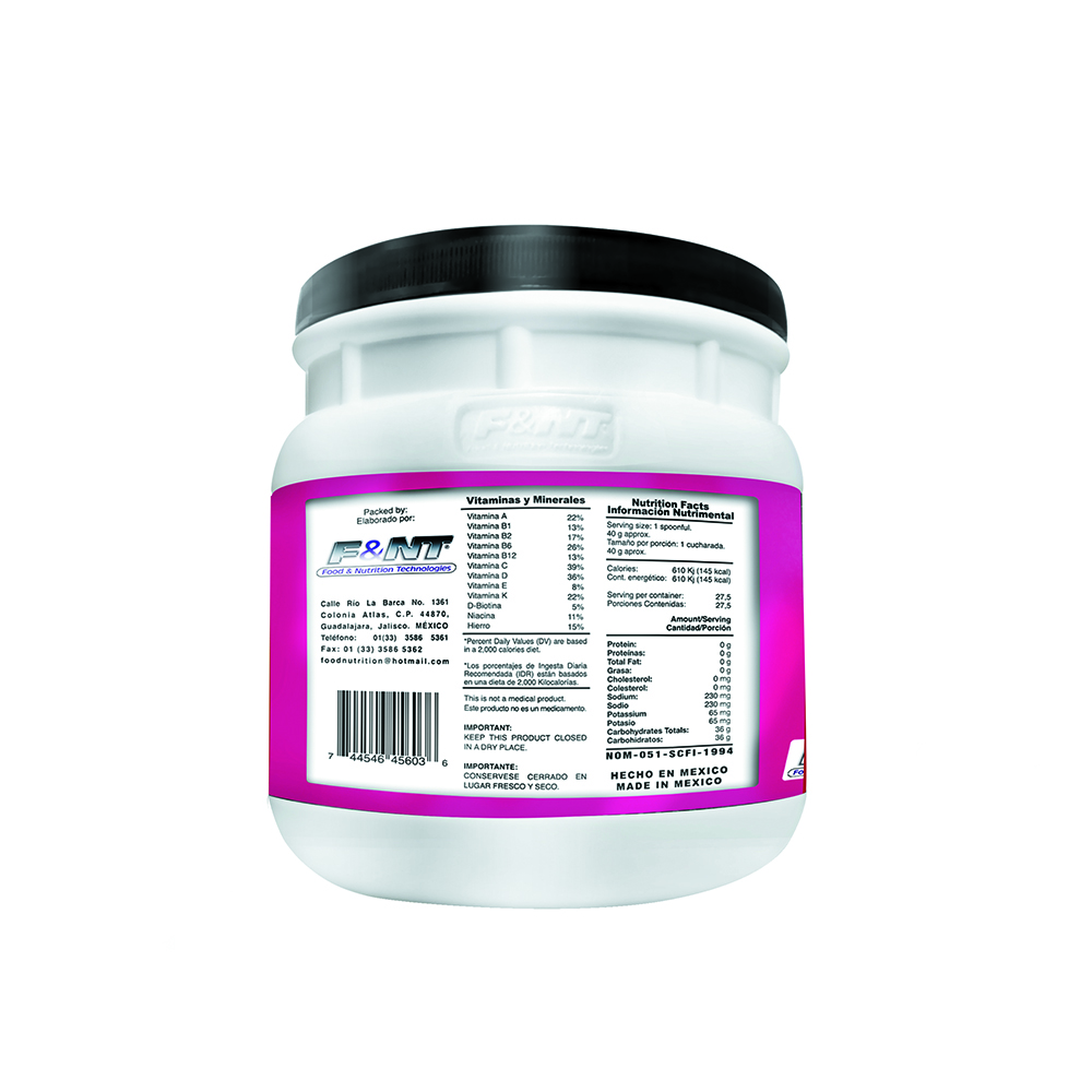 Sport Drink 1,100 Gr: Electrolitos Energía Hidratos Sabor Fresa F&nt