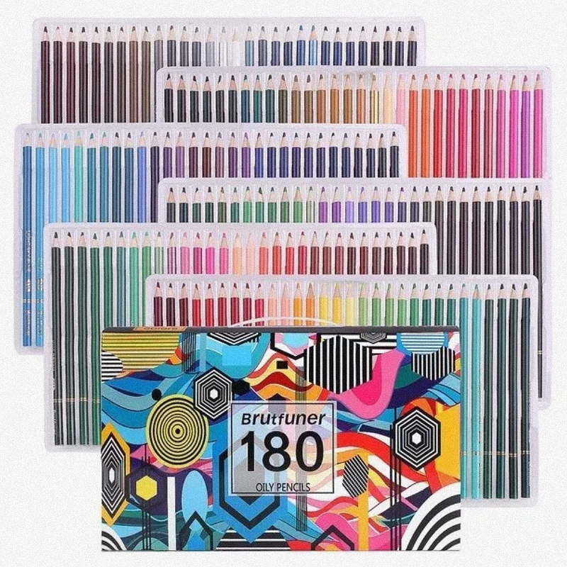 180 Colores Aceite Lapices Profesional Arte Colore Lápiz Set