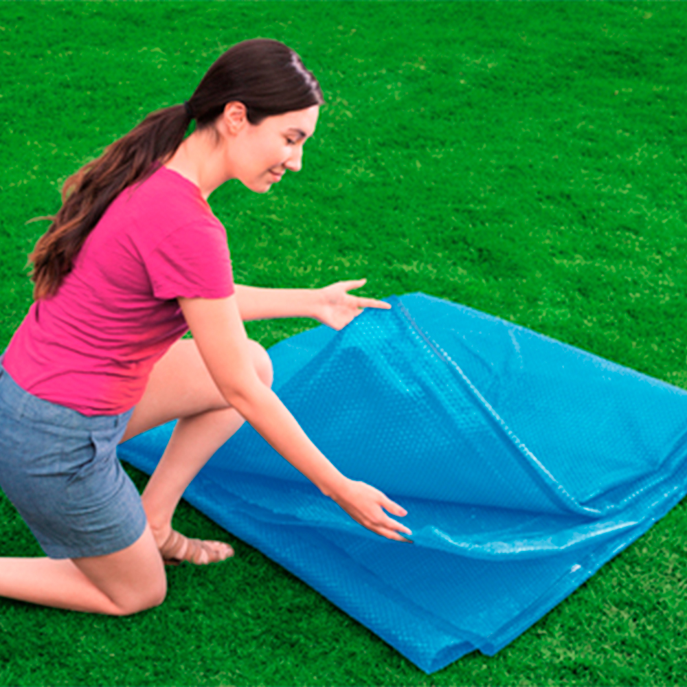 Cubierta Cobertor Solar Para Alberca Piscina Redonda Azul De Burbuja 3.65 M Bestway