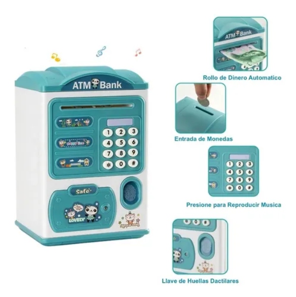 Mini Cajero Automatico Alcancia De Juguete Atm